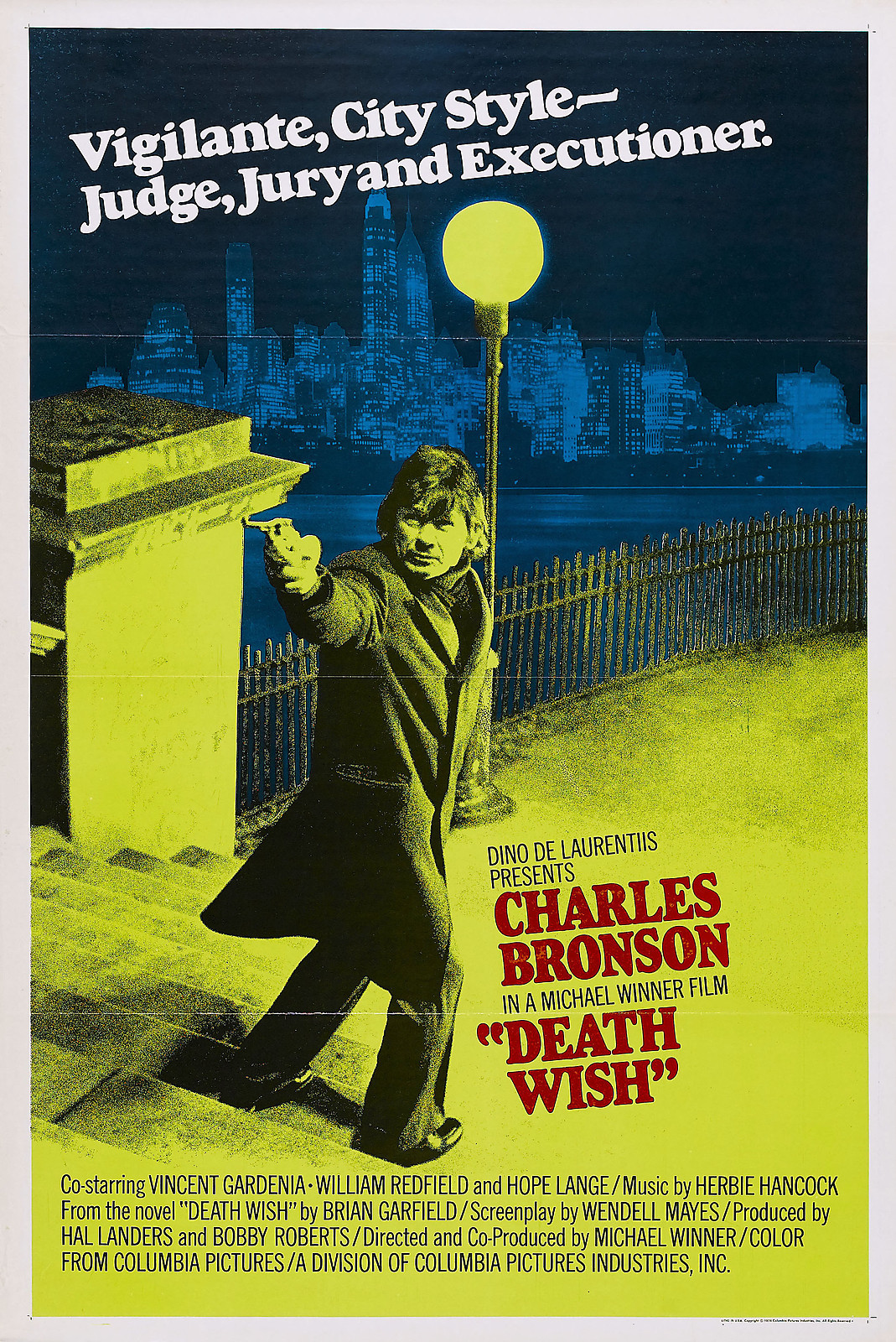 DEATH WISH Movie Poster Charles Bronson RARE Version