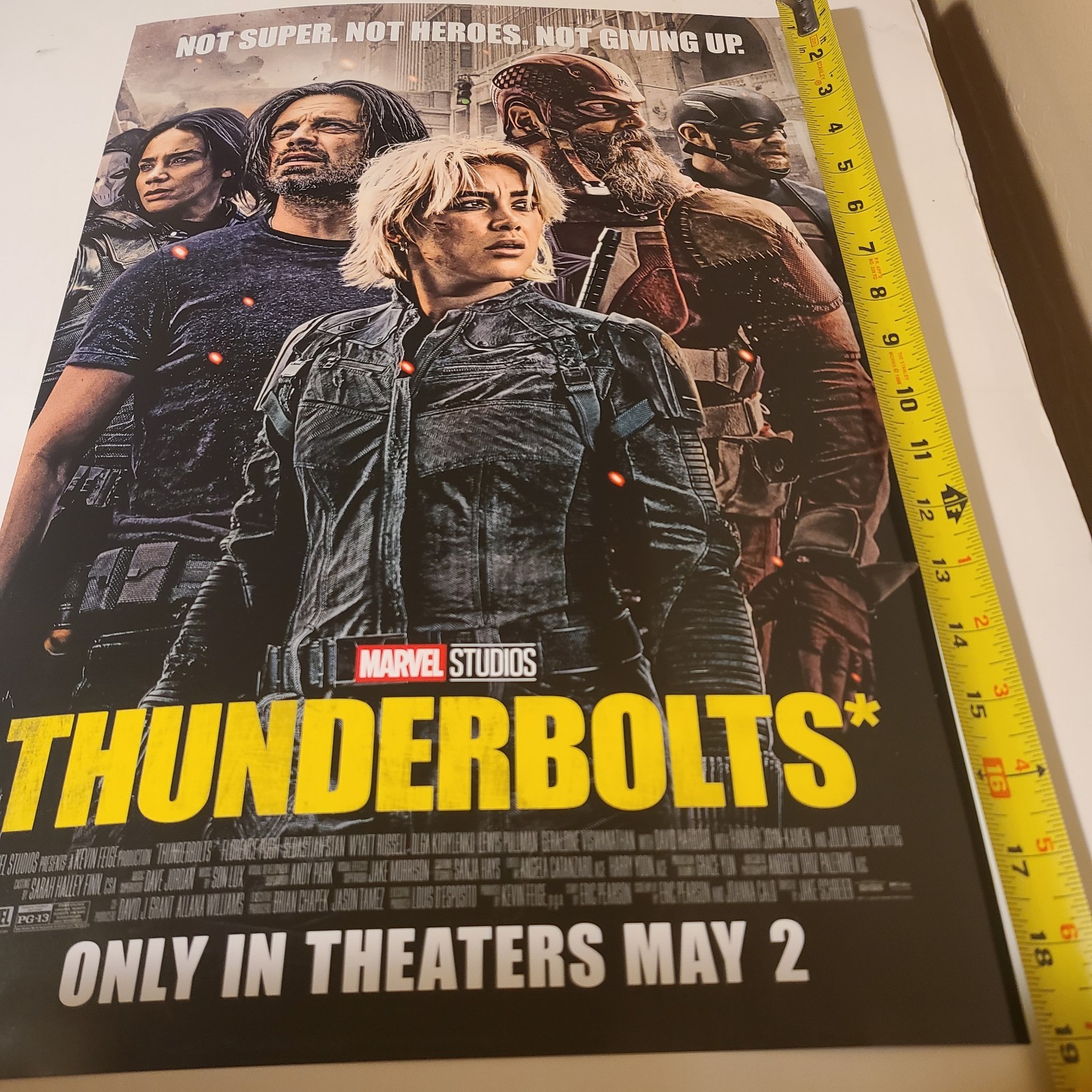 ORIGINAL MARVEL THUNDERBOLTS* ONE SHEET REGAL MOVIE POSTER 2025 NEW AVENGERS