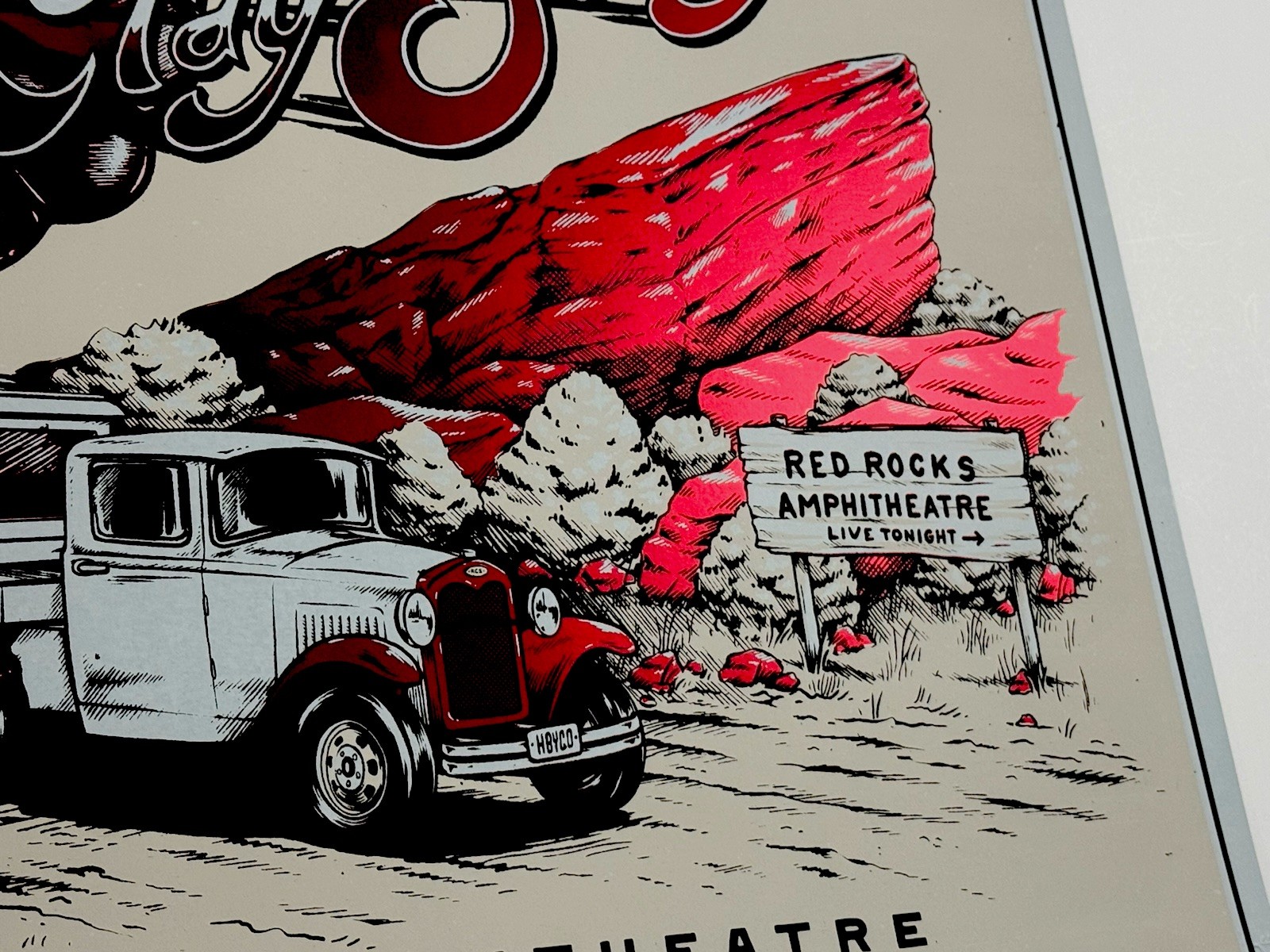 The Red Clay Strays Poster Red Rocks CO 9/15/25 Silkscreen #’d Show Edtn *FOIL*