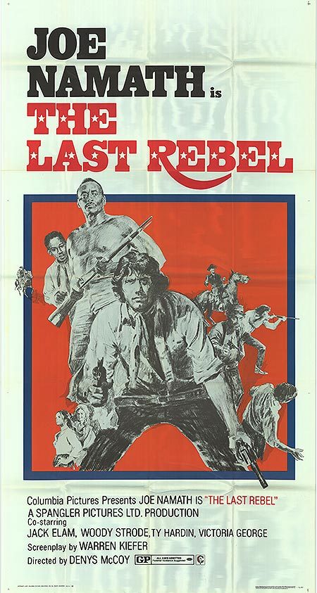 THE LAST REBEL original large 1971 3-sheet movie poster JOE NAMATH/WOODY STRODE