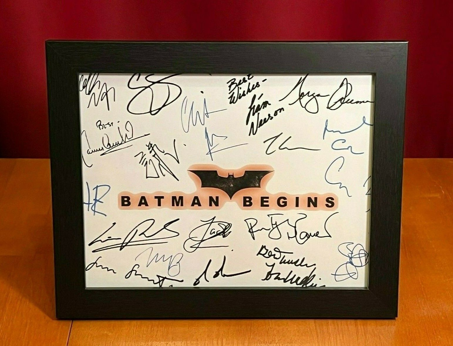 Batman Begins Title Card Cast-Signed- 8.5 x 11- Autograph Reprints