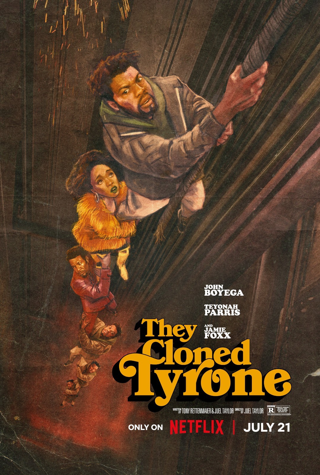 They Cloned Tyrone 2023 Poster 11×17 Movie Film Art Print Wall Decor