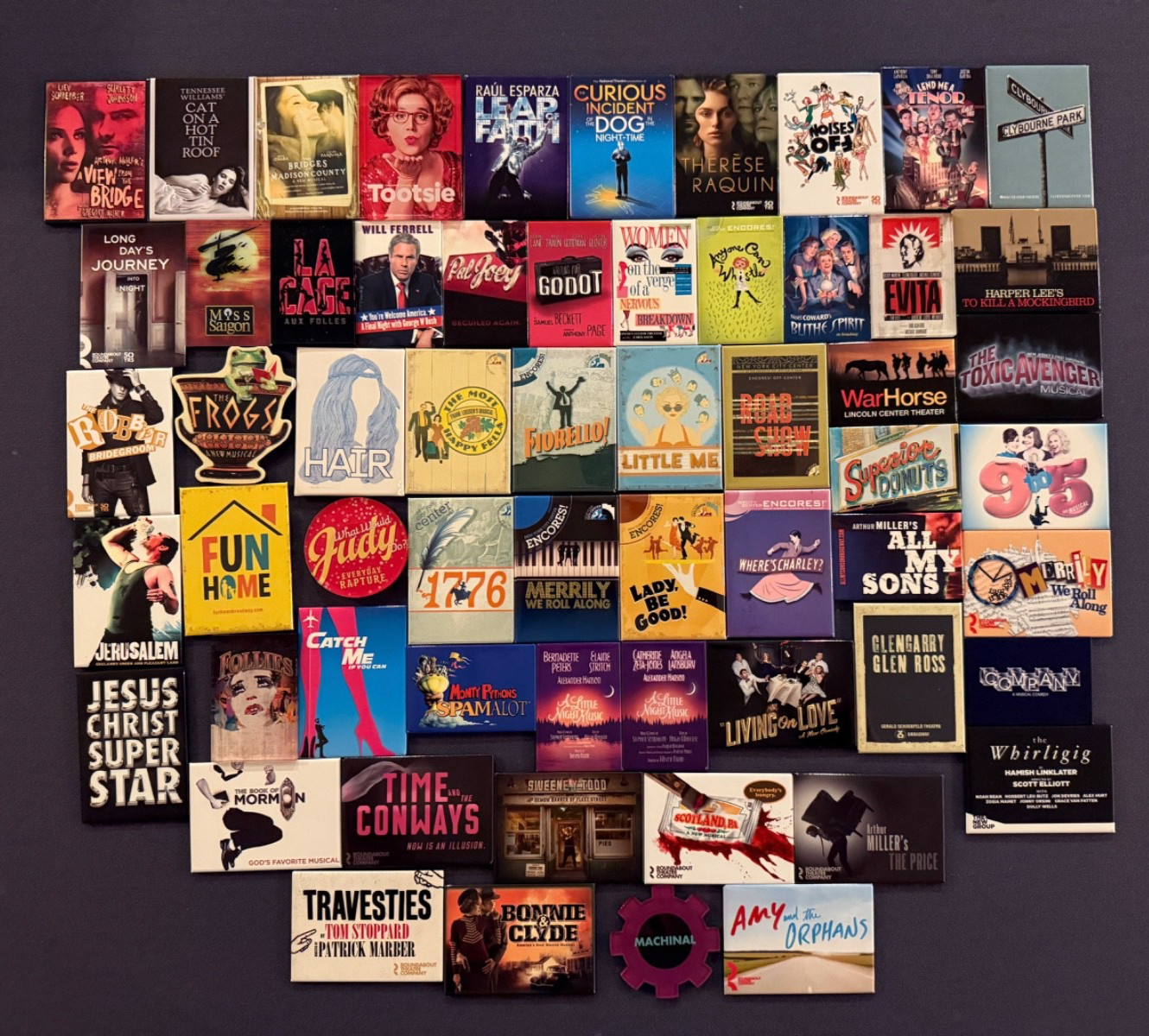 Rare Broadway Magnet Collection from Musicals & Plays (60)