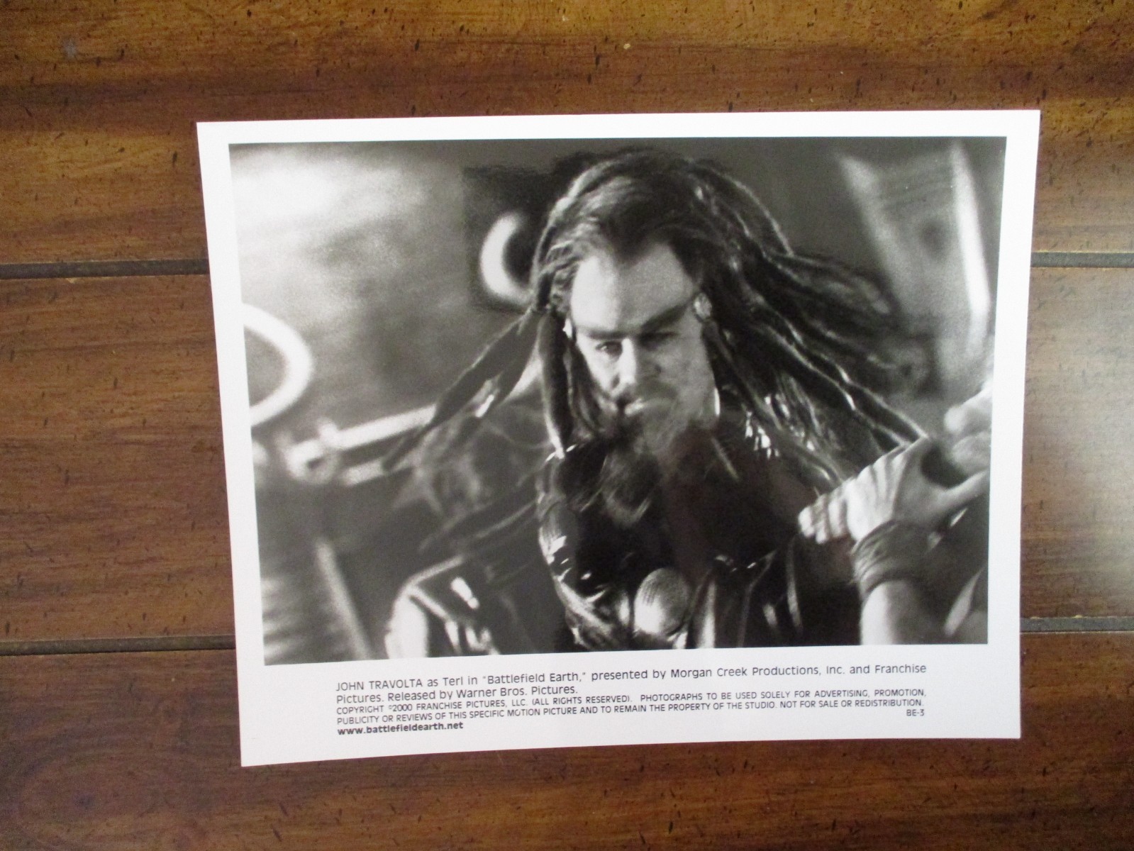 John Travolta (“BATTLEFIELD EARTH”)2000 10 x 8 Glossy Black & White Press Photo