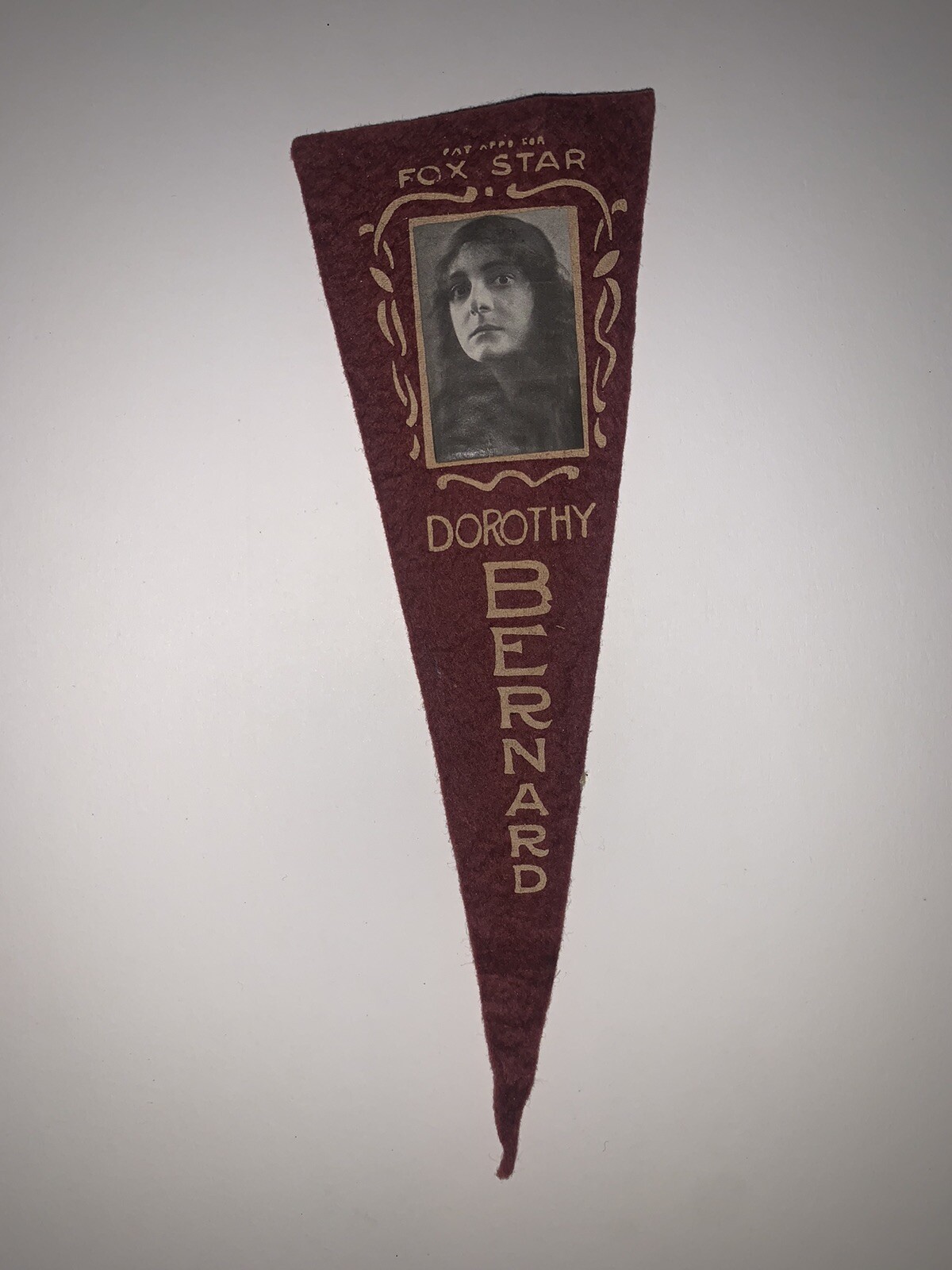 Dorothy Bernard Fox Star Silent Film Movie Mini Felt Pennant 8 1/2”X 3″