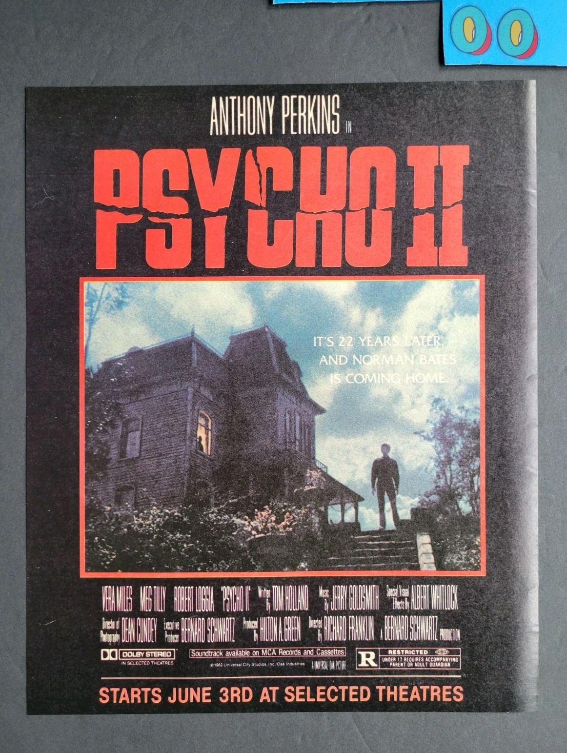 Psycho II Movie Promo Print Advertisement 1982