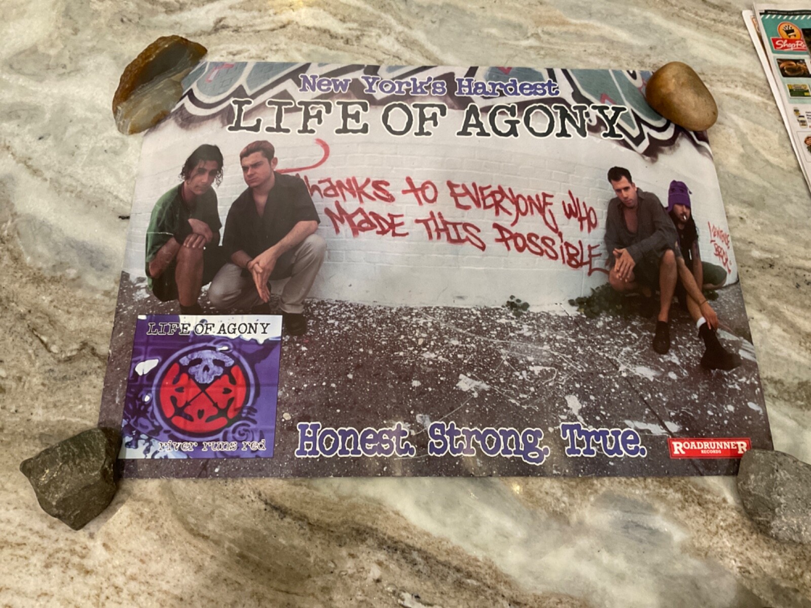 LIFE OF AGONY RIVER RUNS RED 1993 ORIGINAL PROMO POSTER 18×24