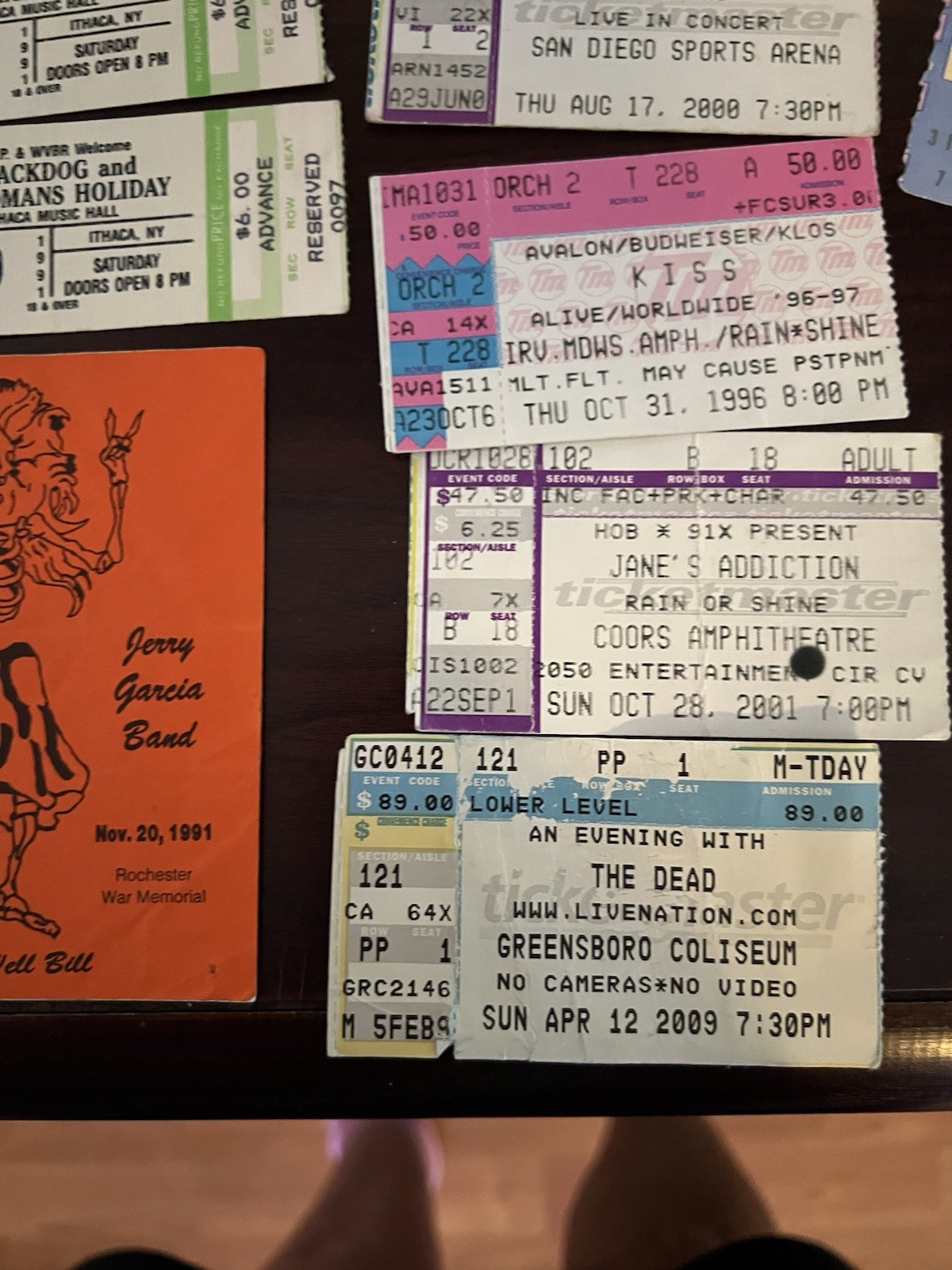 Vintage Lot Of 30 Rock Concert Ticket Stubs 96’ -04. KISS, Dead, Santana,