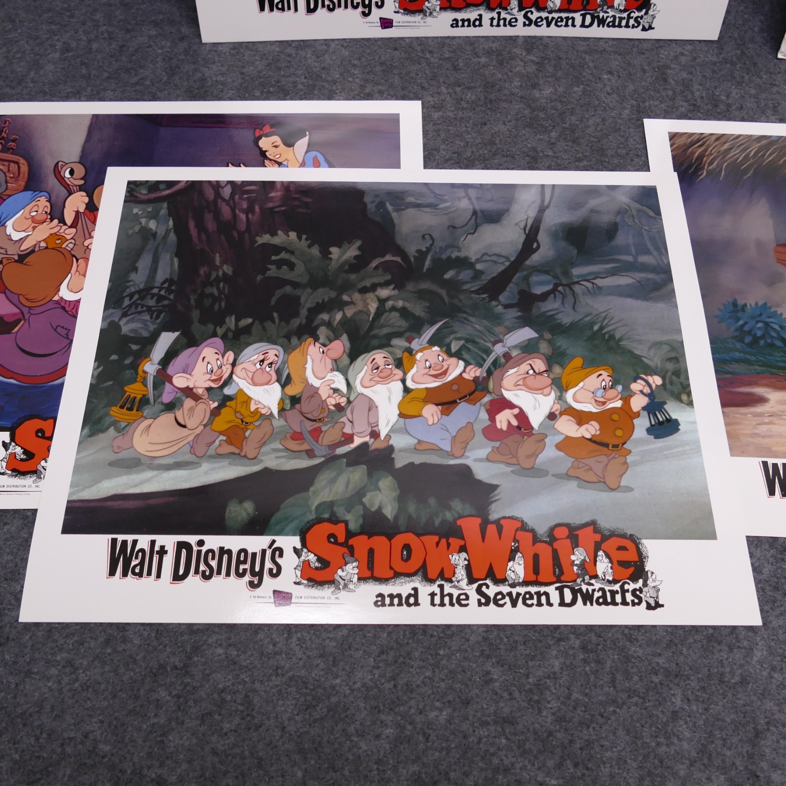 Snow White & The Seven Dwarfs 1958 Release 9 Reproduced Lobby Card Set 11 X 14″