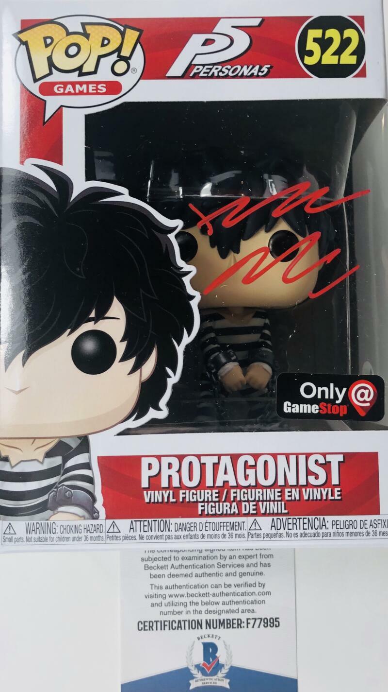 XANDER MORBUS SIGNED PROTAGONIST JOKER FUNKO POP PERSONA 5 GAME STOP BAS 995