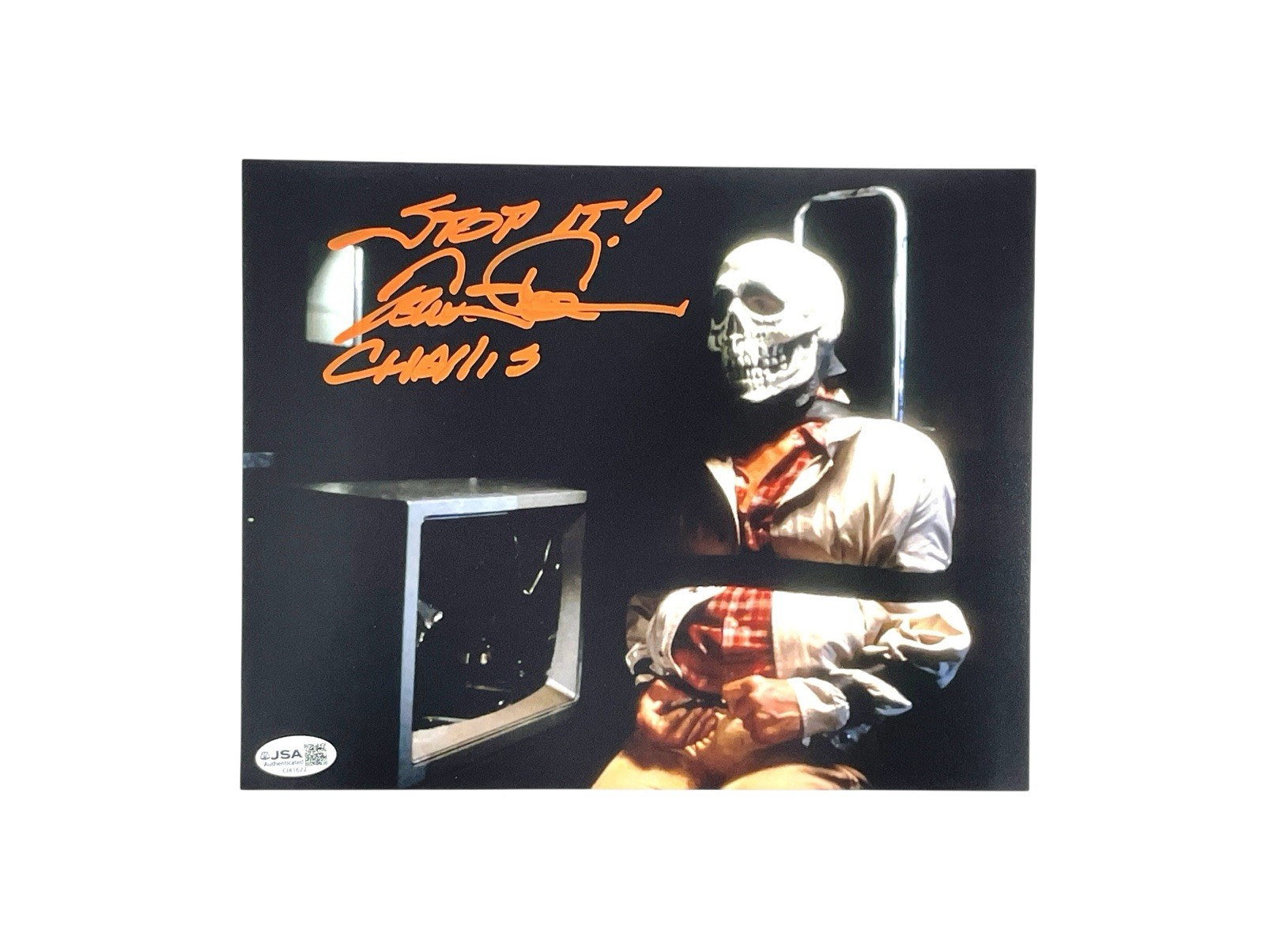 Tom Atkins Autographed Signed Halloween III Dr. Challis “Stop It” 8×10 Photo JSA