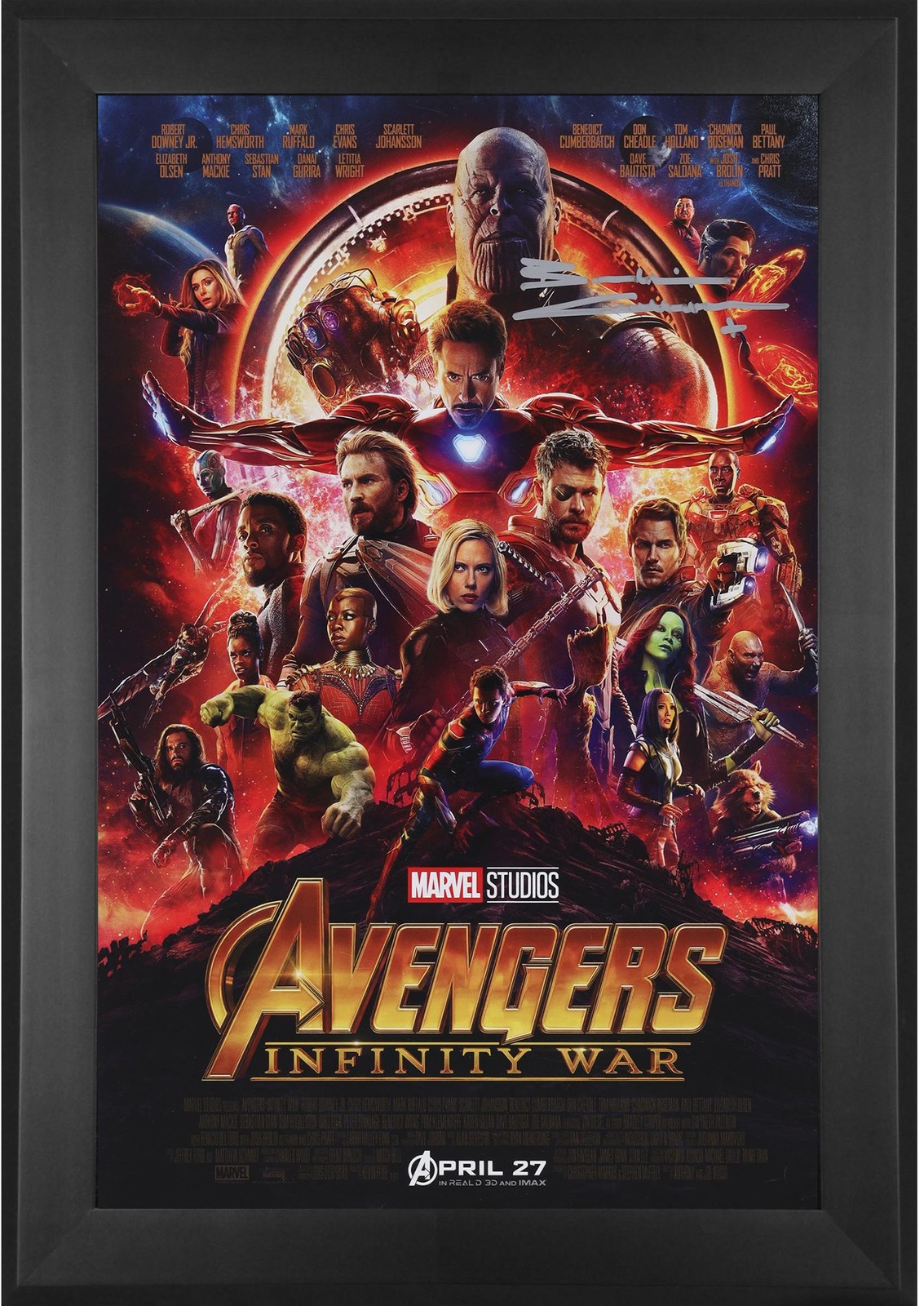 Benedict Cumberbatch Avengers Infinity War Framed Signed 11″ x 17″ Movie Poster