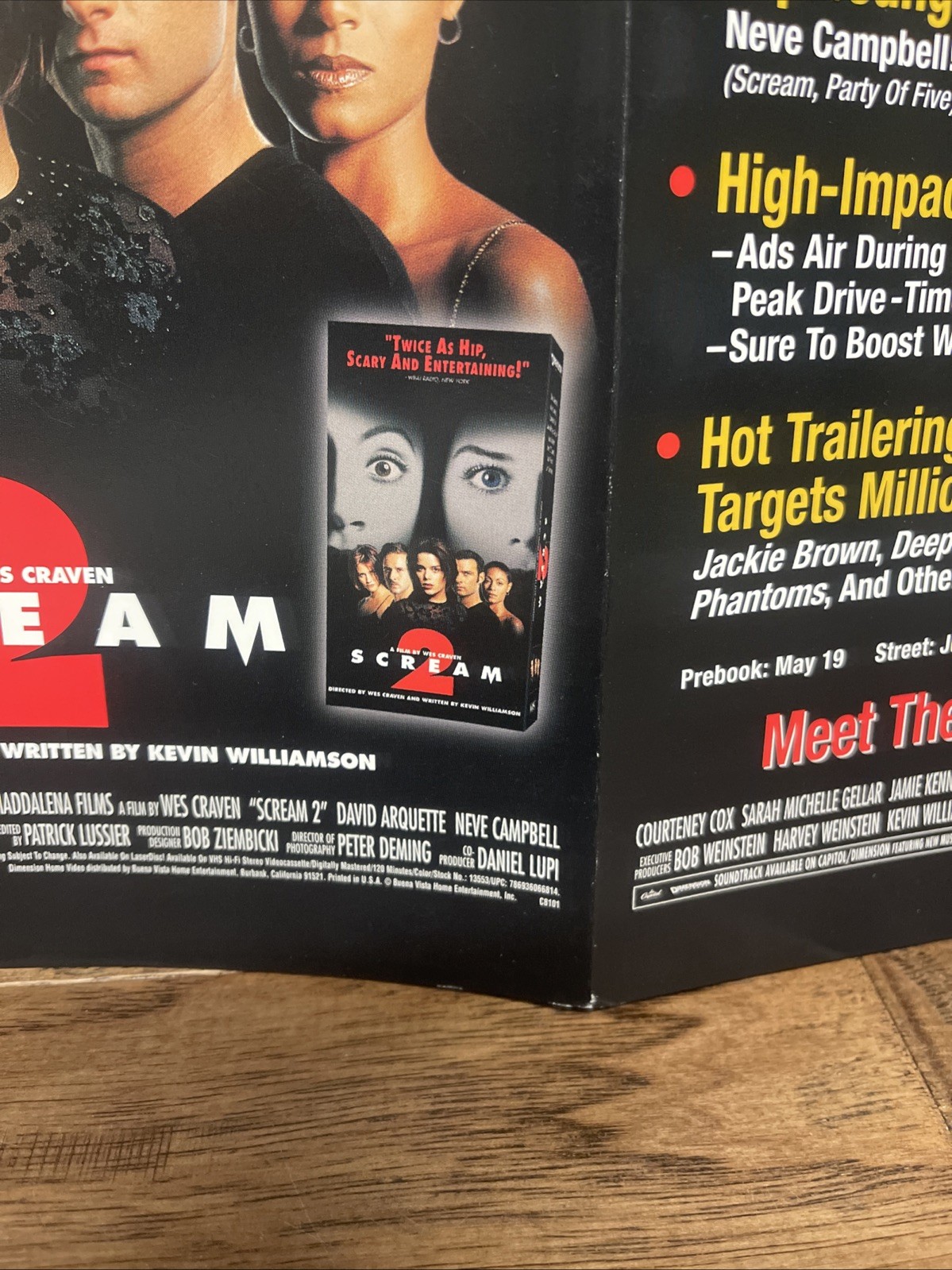 Scream 2 Original Press Kit 8.5×11” Video Store Promo Book CV JD