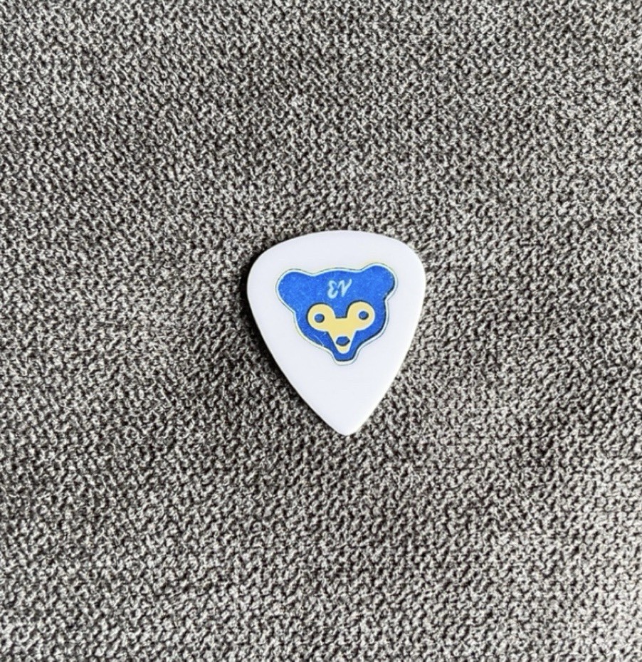 Eddie Vedder Chicago Cubs Guitar Pick 2018 Tour #1