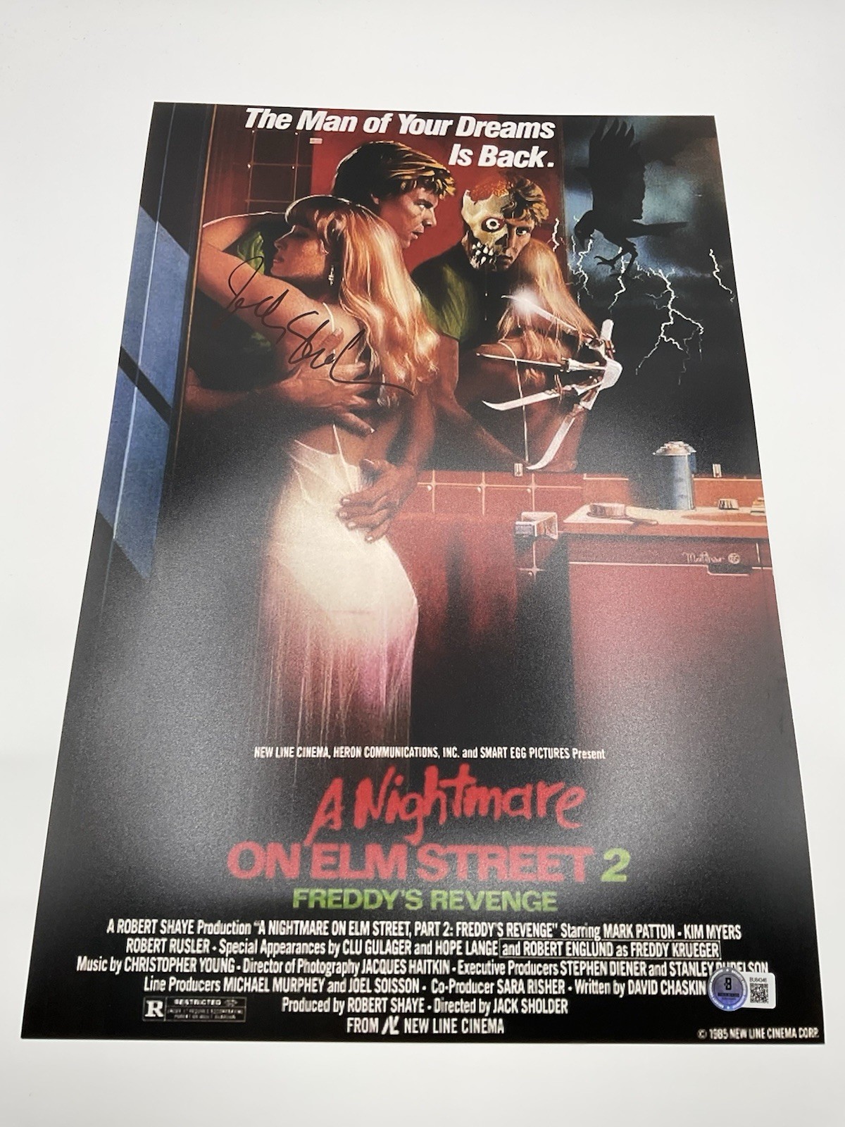 Jack Sholder signed photo Nightmare on Elm Street signed 12×18 BAS Director auto