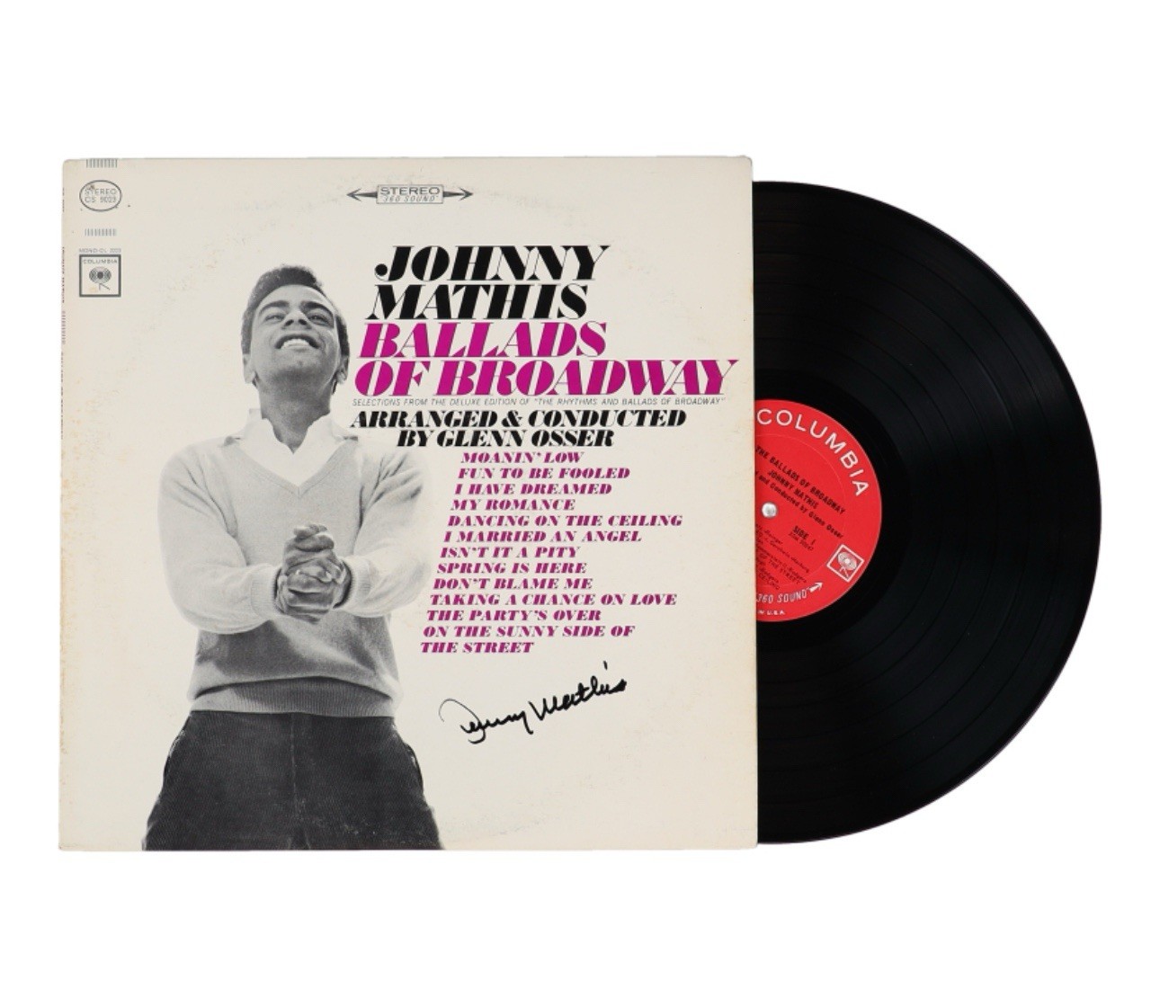 Johnny Mathis Signed “Ballads of Broadway” Vinyl Record Album (JSA)