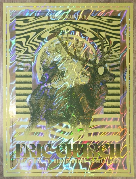 2022 Eric Church – Ft. Worth Foil Silkscreen Concert Poster by Jose Garcia