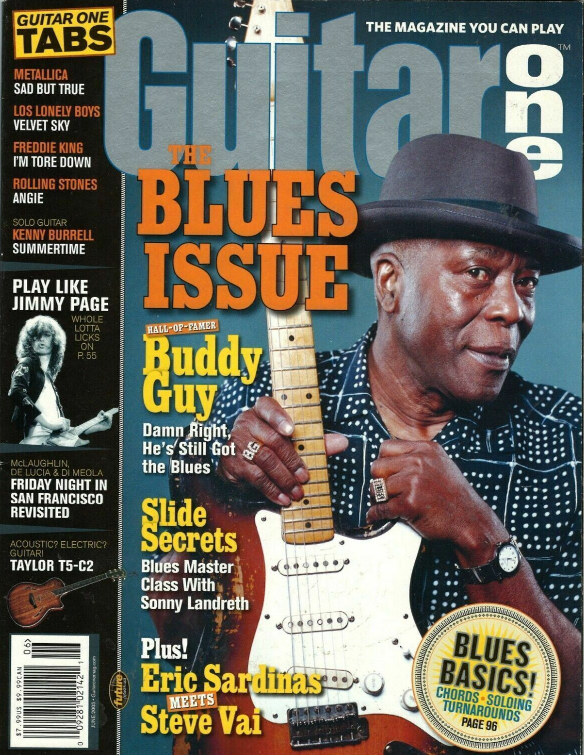 Guitar One Magazine June 2005 Buddy Guy Steve Vai Porcupine Tree Sonny Landreth