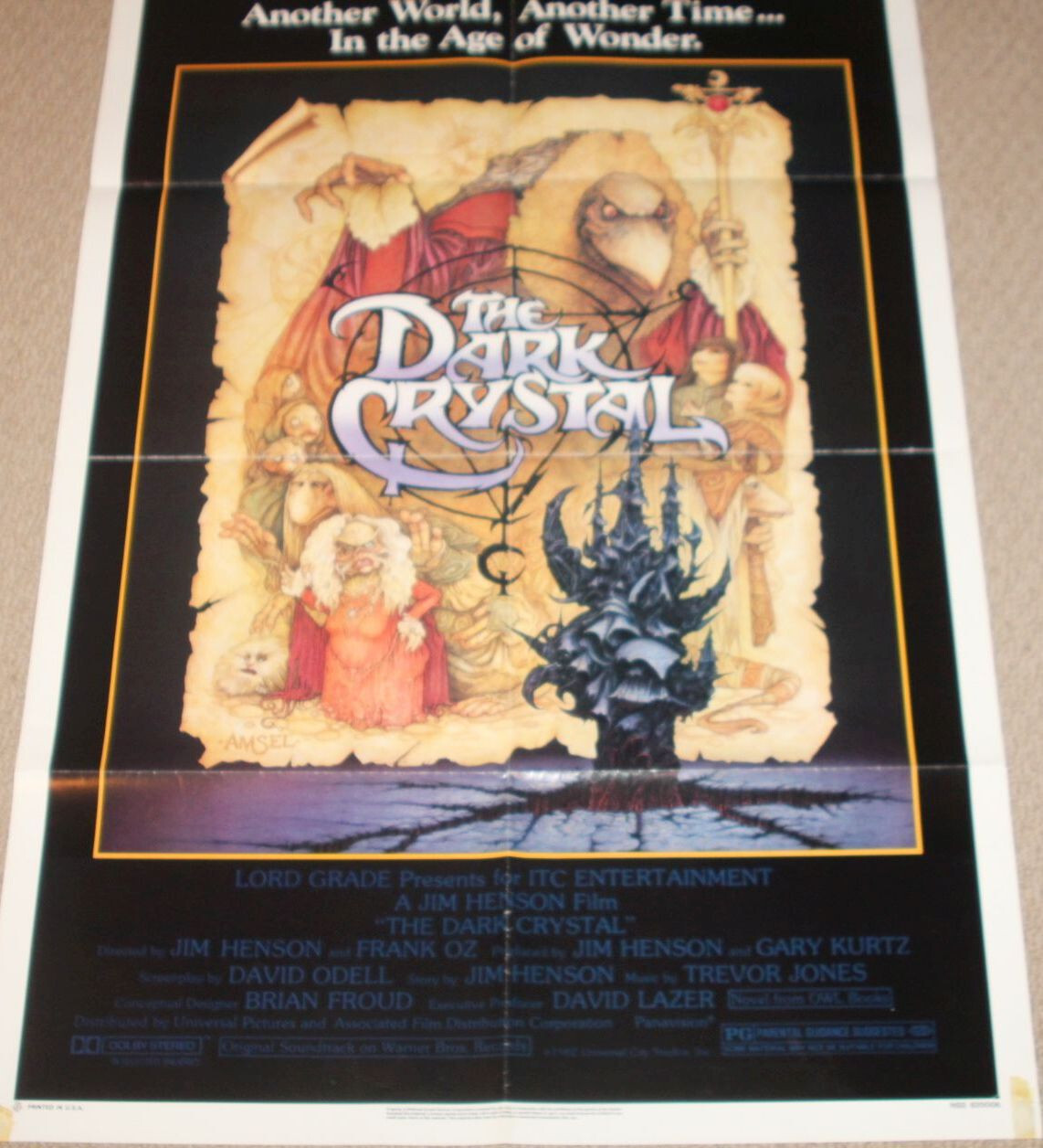 Dark Crystal (1982) Original 1-sheet Movie Poster Jim Henson Brian Froud 27 x 41