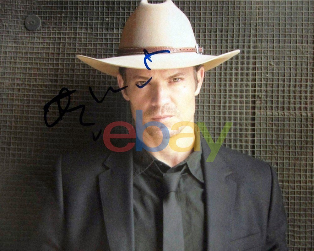 Timothy Olyphant signed 8×10 photo Raylan Givens Justified reprint