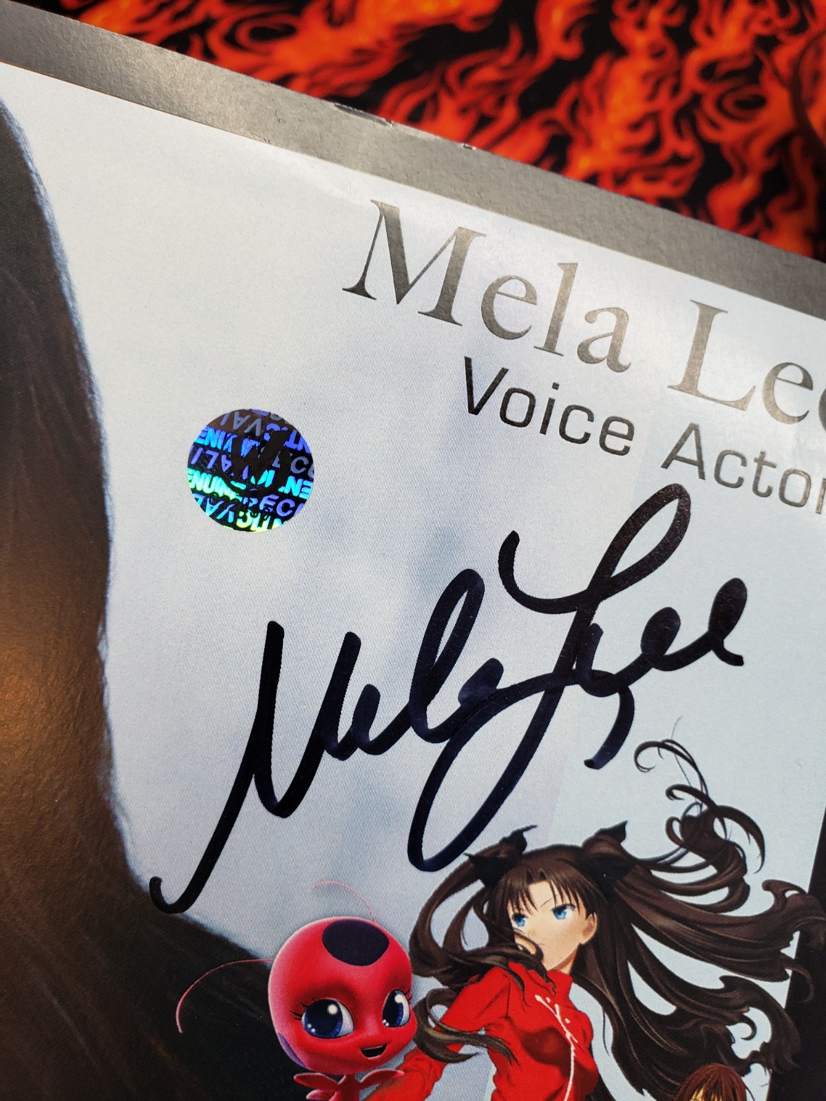 Mela Lee Signed 8×10 Photo Voice Actor Animation Anime Film Video Games (WW COA)