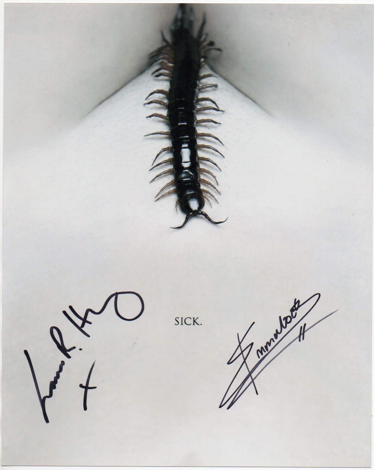 LAURENCE HARVEY & EMMA LOCK signed HUMAN CENTIPEDE 2 8×10 photo AUTOGRAPH ACOA
