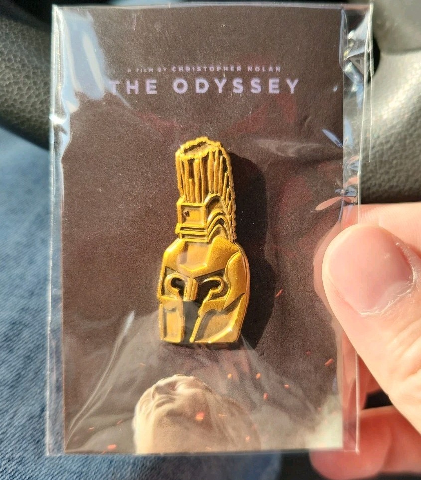 The Odyssey Christopher Nolan Gold Lapel Pin Universal Studio Exclusive Single
