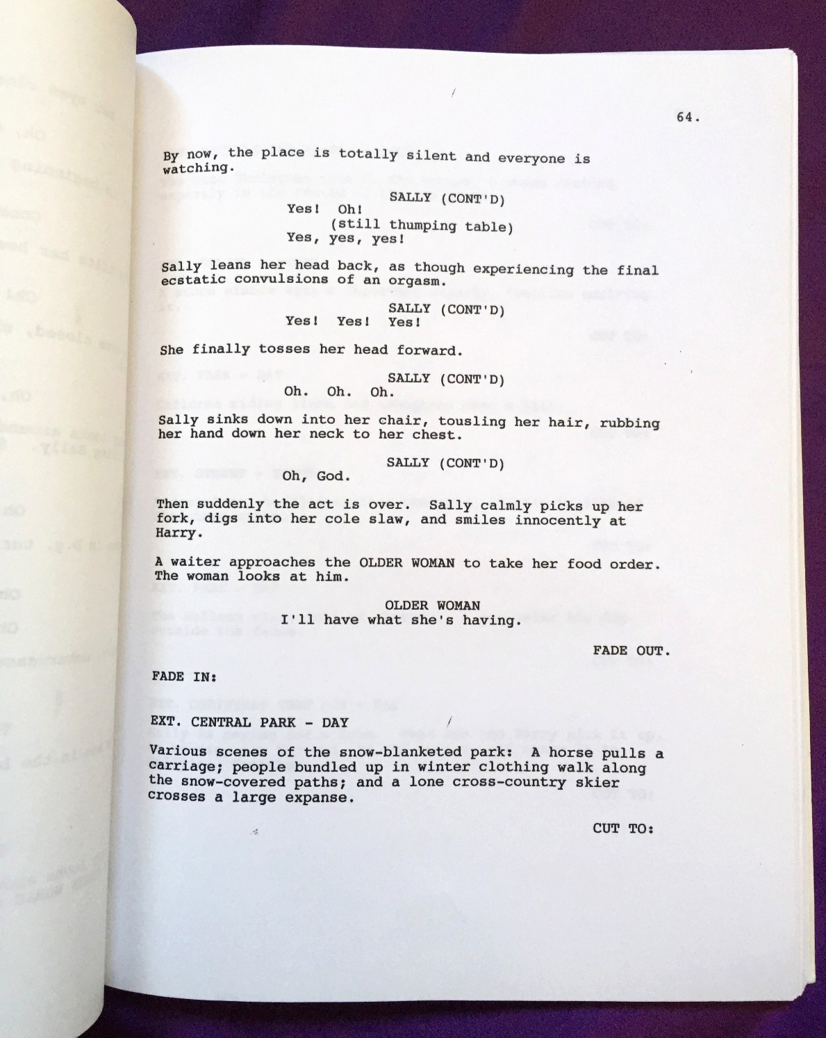 ROB REINER SIGNED – Complete Original Script! – WHEN HARRY MET SALLY