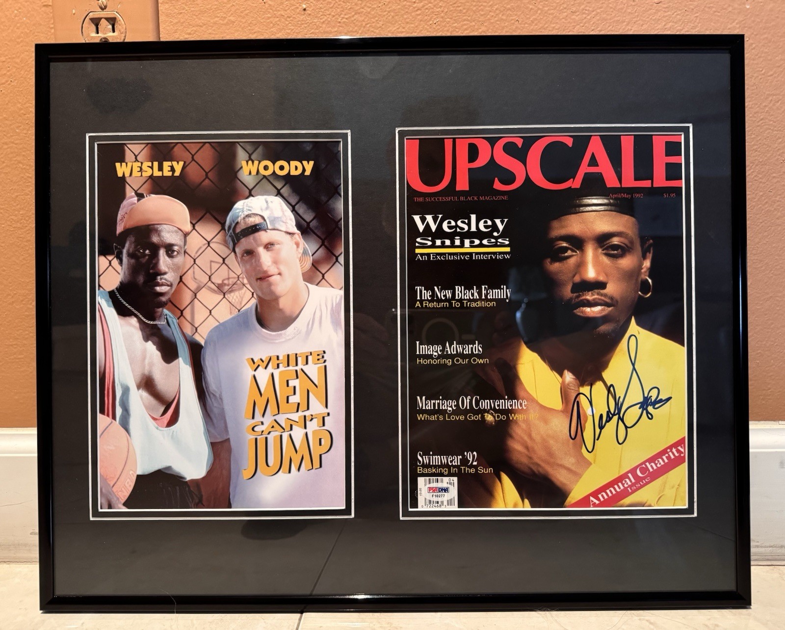 Wesley Snipes Signed “White Men Can’t Jump” & “Upscale Magazine” Framed Photo
