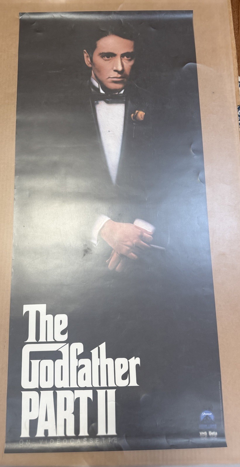 VINTAGE THE GODFATHER PART II 2 MOVIE POSTER VHS BETA 1986 PROMO NFR PARAMOUNT