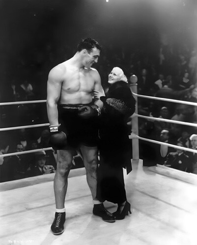 Primo Carnera and Jean Harlow 1933 Photo