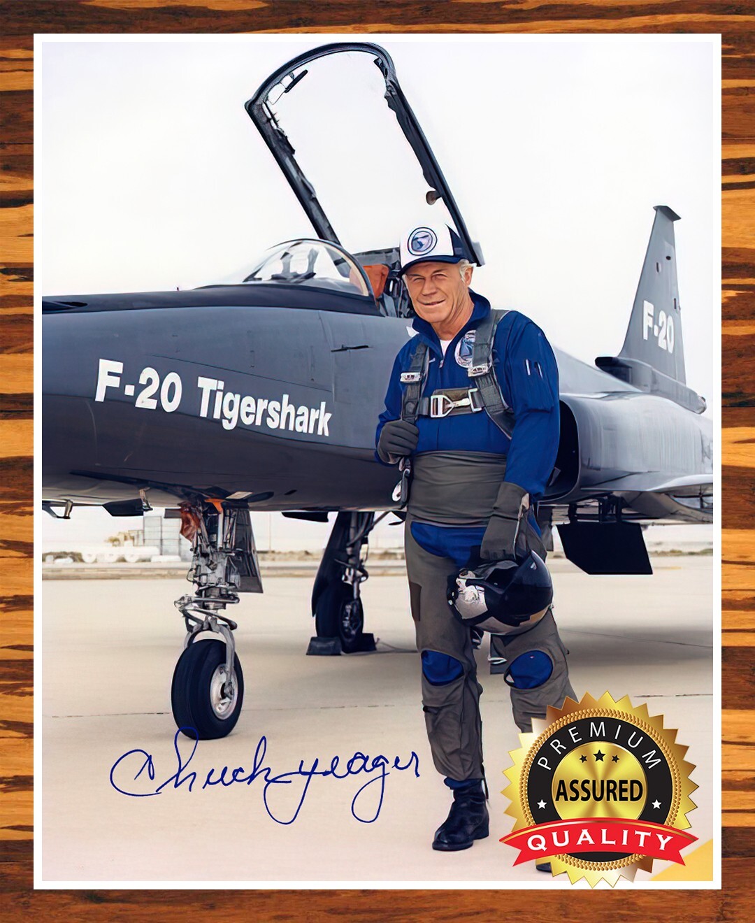 Chuck Yeager – Autographed Signed 8×10 Photo (United States Air Force) Reprint
