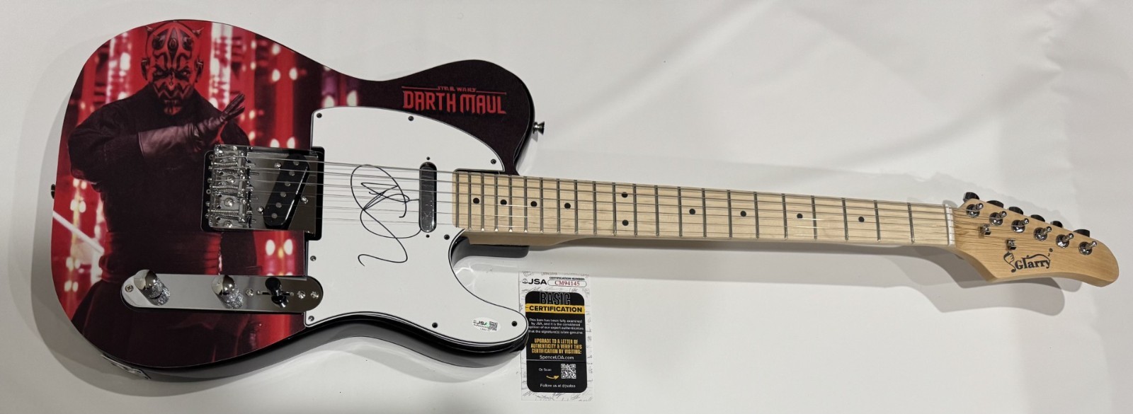 RAY PARK SIGNED CUSTOM STAR WARS DARTH MAUL ELECTRIC GUITAR JSA COA