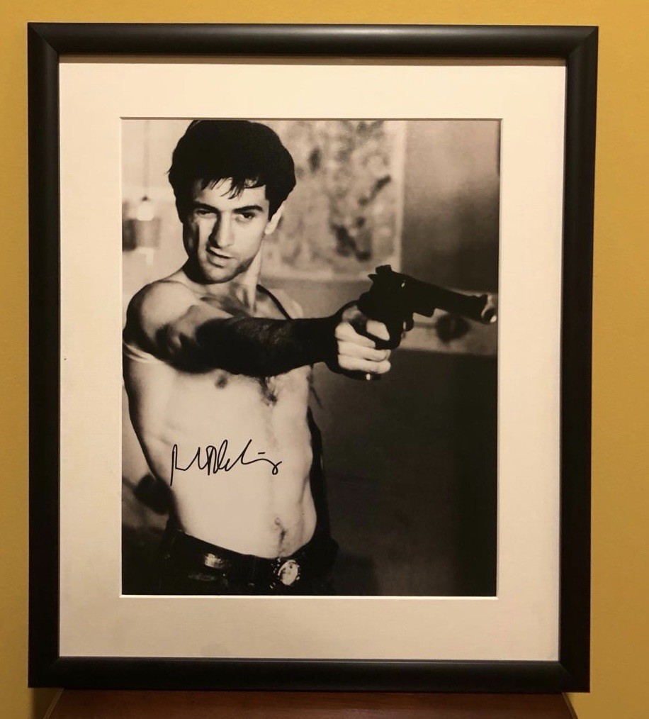 Signed Autographed Robert De Niro Taxi Driver Photo Framed With Certificate