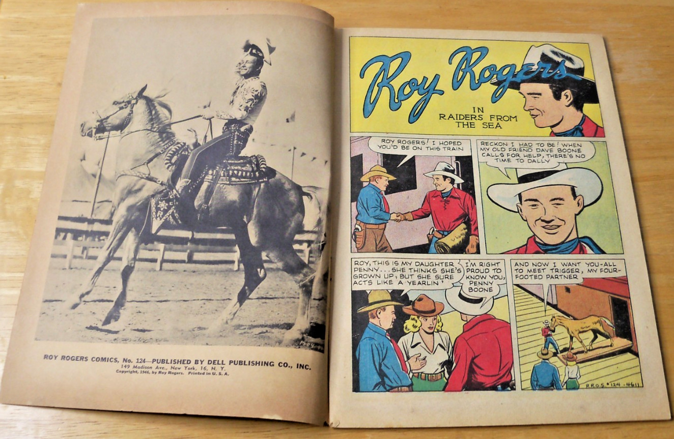 RARE Roy Rogers signed Dell comic book 1946