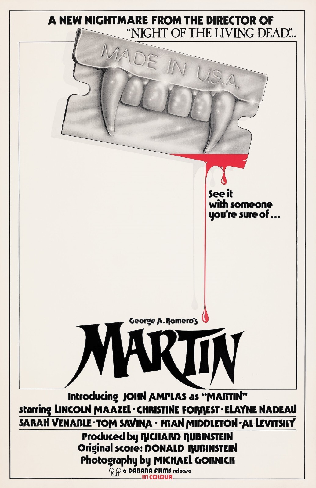 George A. Romero’s Martin movie poster (a) – 11 x 17 inches