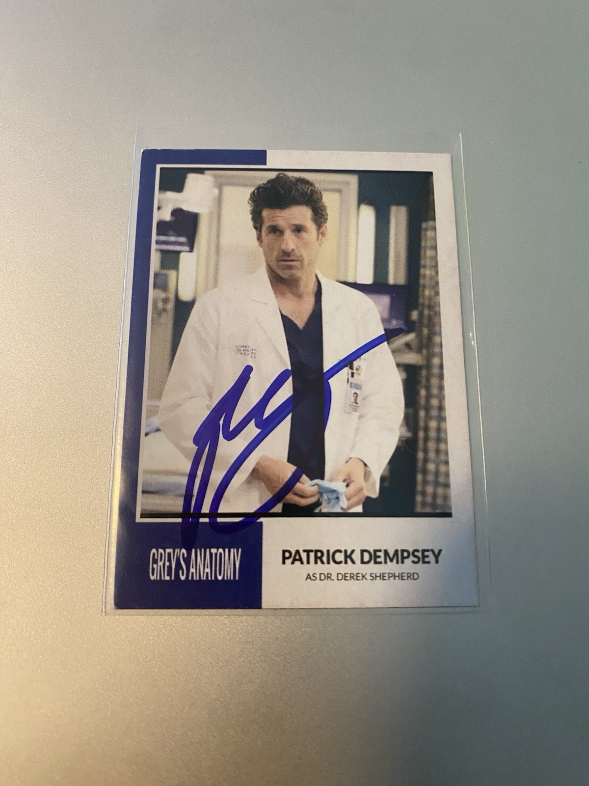 Patrick Dempsey Signed Grey’s Anatomy Card Autographed auto Dr. Derek Shepherd