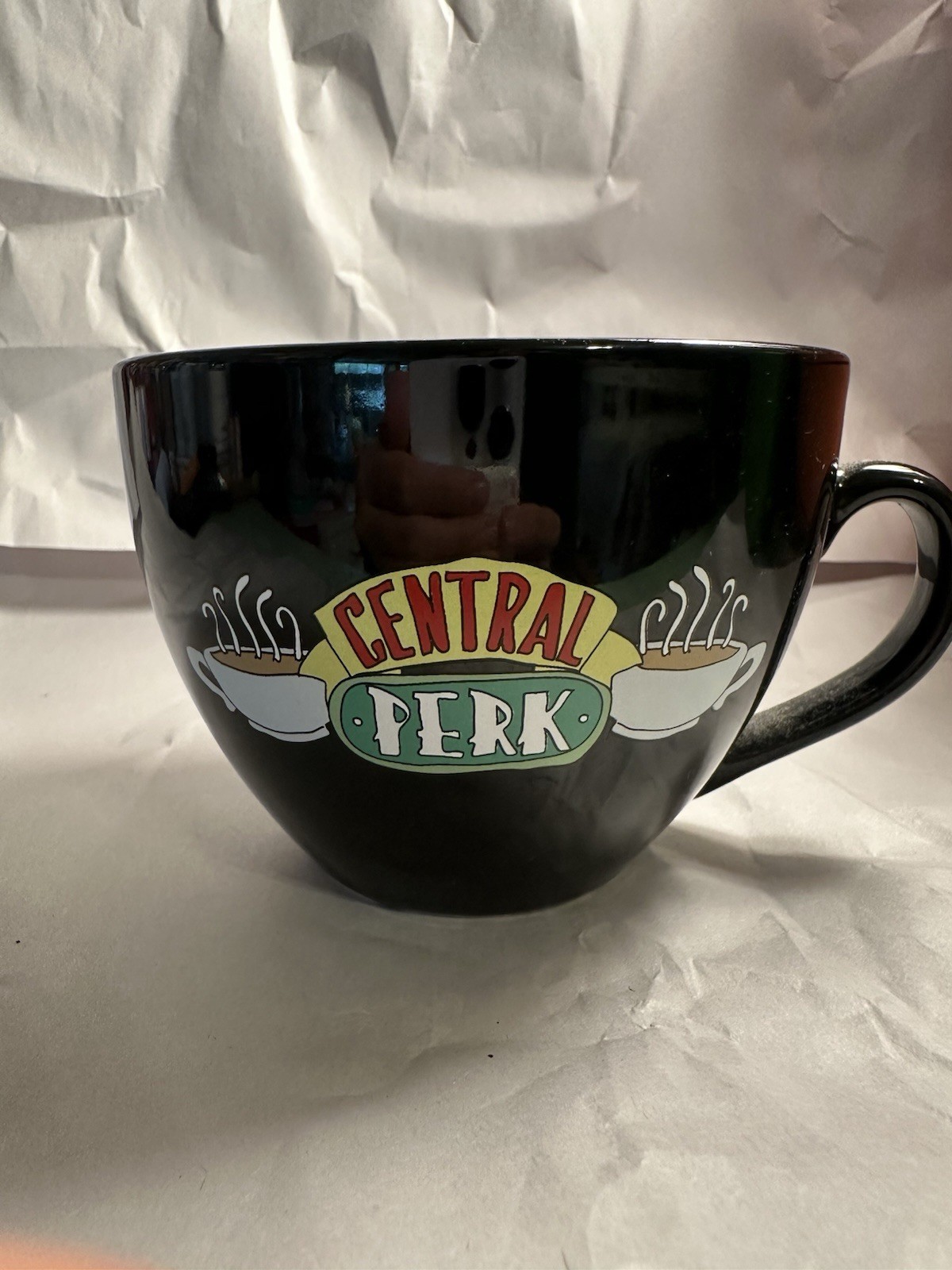 Central Perk Friends TV Show Black Mug WB 2001 Hand Wash Only