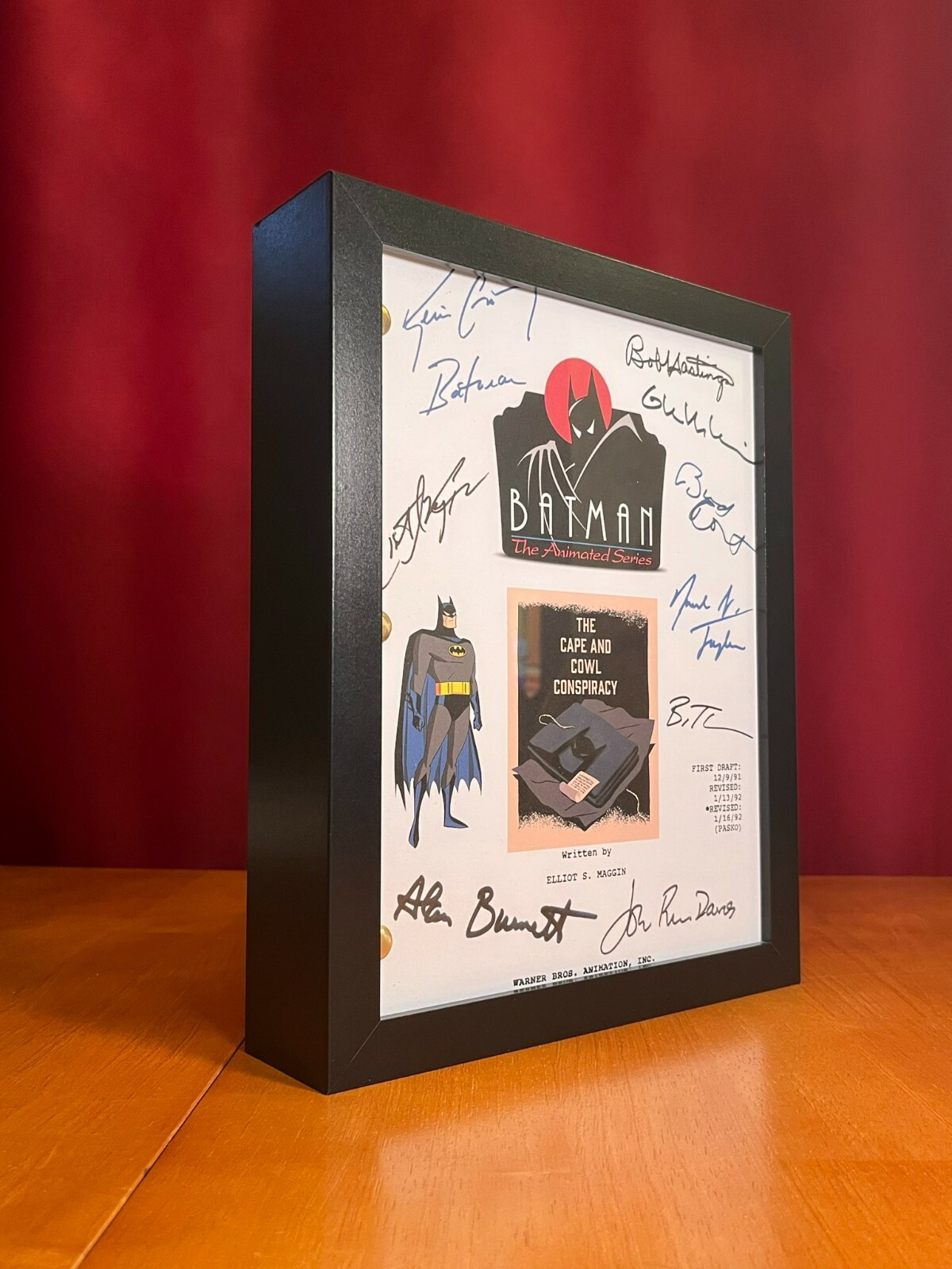 Batman: The Animated Series The Cape & Cowl Conspiracy Script- Signed- Reprints