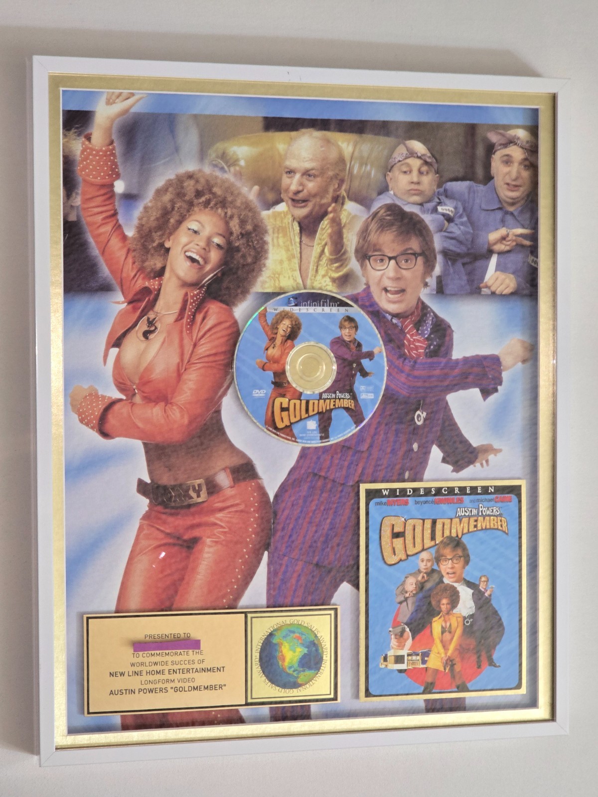 BEYONCE AUSTIN POWERS GOLDMEMBER INTERNATIONAL GOLD SALES AWARD MUSIC VIDEO RIAA