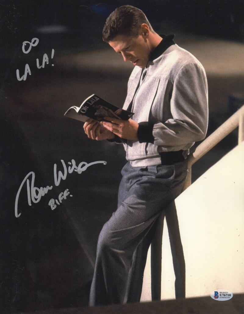 TOM WILSON SIGNED BACK TO THE FUTURE 11X14 BIFF AUTHENTIC AUTOGRAPH BECKETT 14