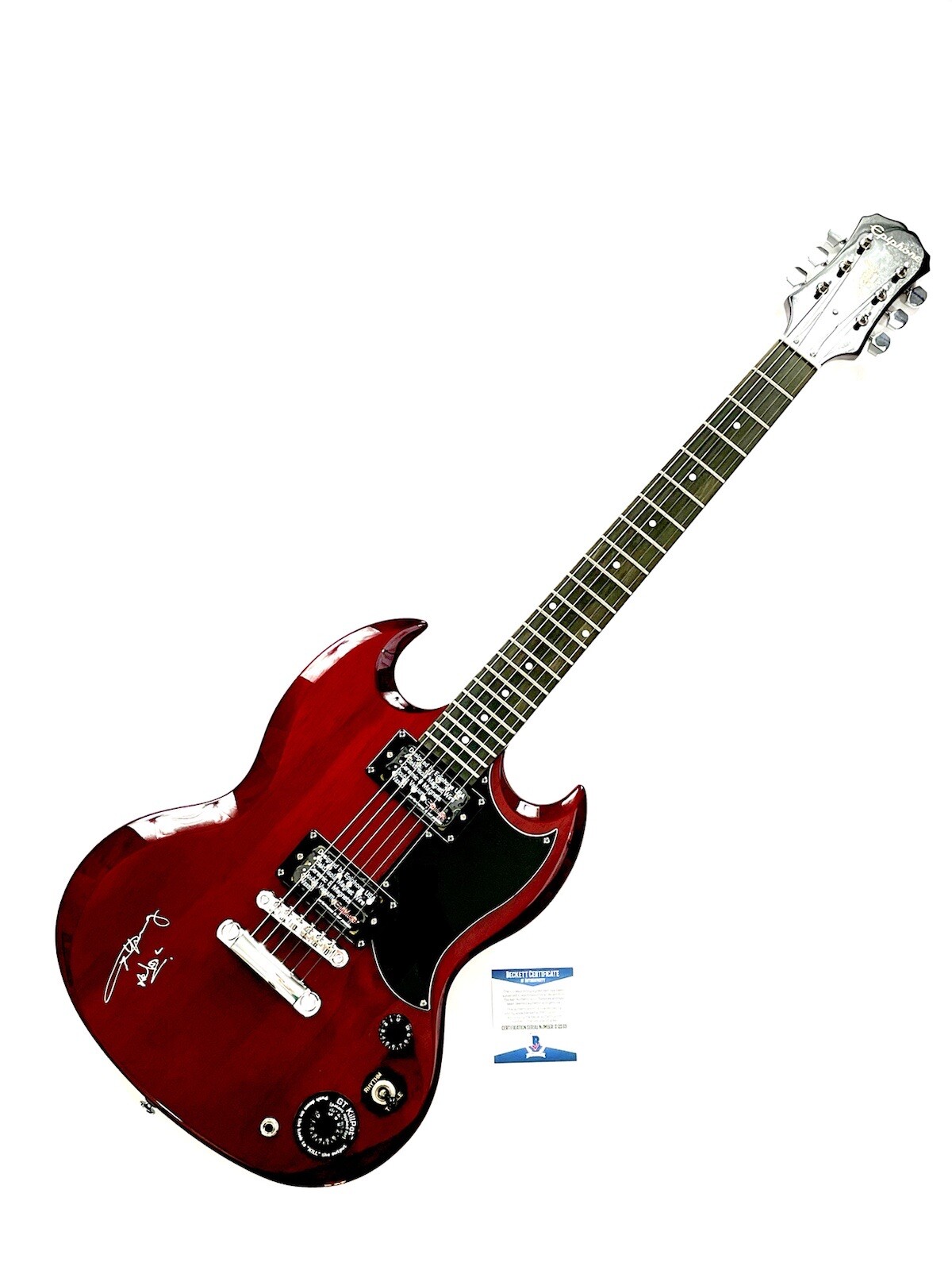 Angus Young Signed Autographed SG Special Epiphone Guitar AC/DC Beckett COA 🔥