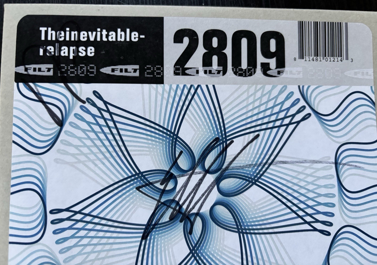 Filter Autographed “The Inevitable Relapse 7″ Vinyl Signed By Richard Patrick
