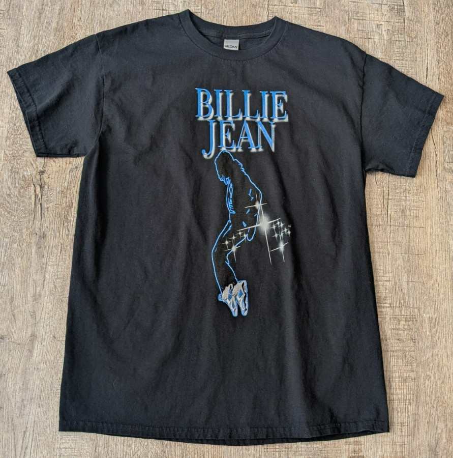 Michael Jackson Billie Jean T-Shirt Men’s M Gildan Heavy 100% Cotton Black Tee