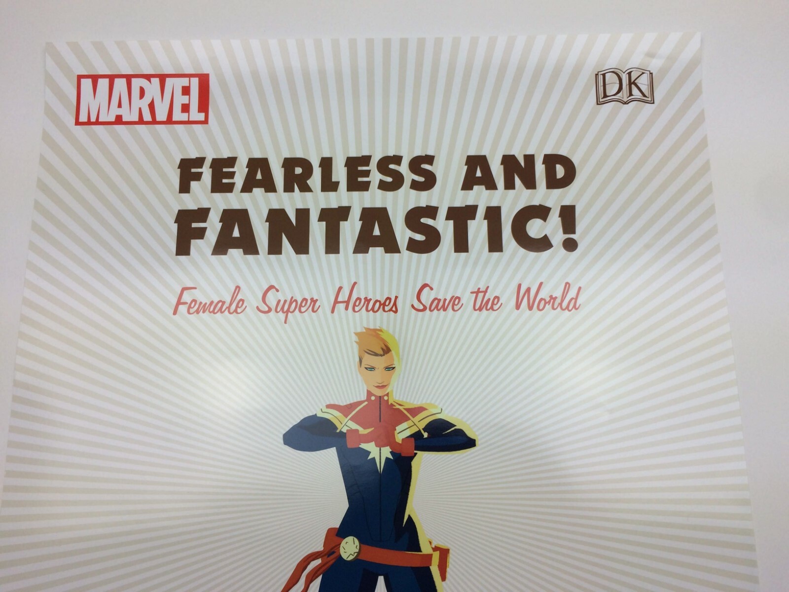 Captain Marvel Carol Danvers 17 x 22 Poster 2018 NYCC DK Fearless and Fantastic!
