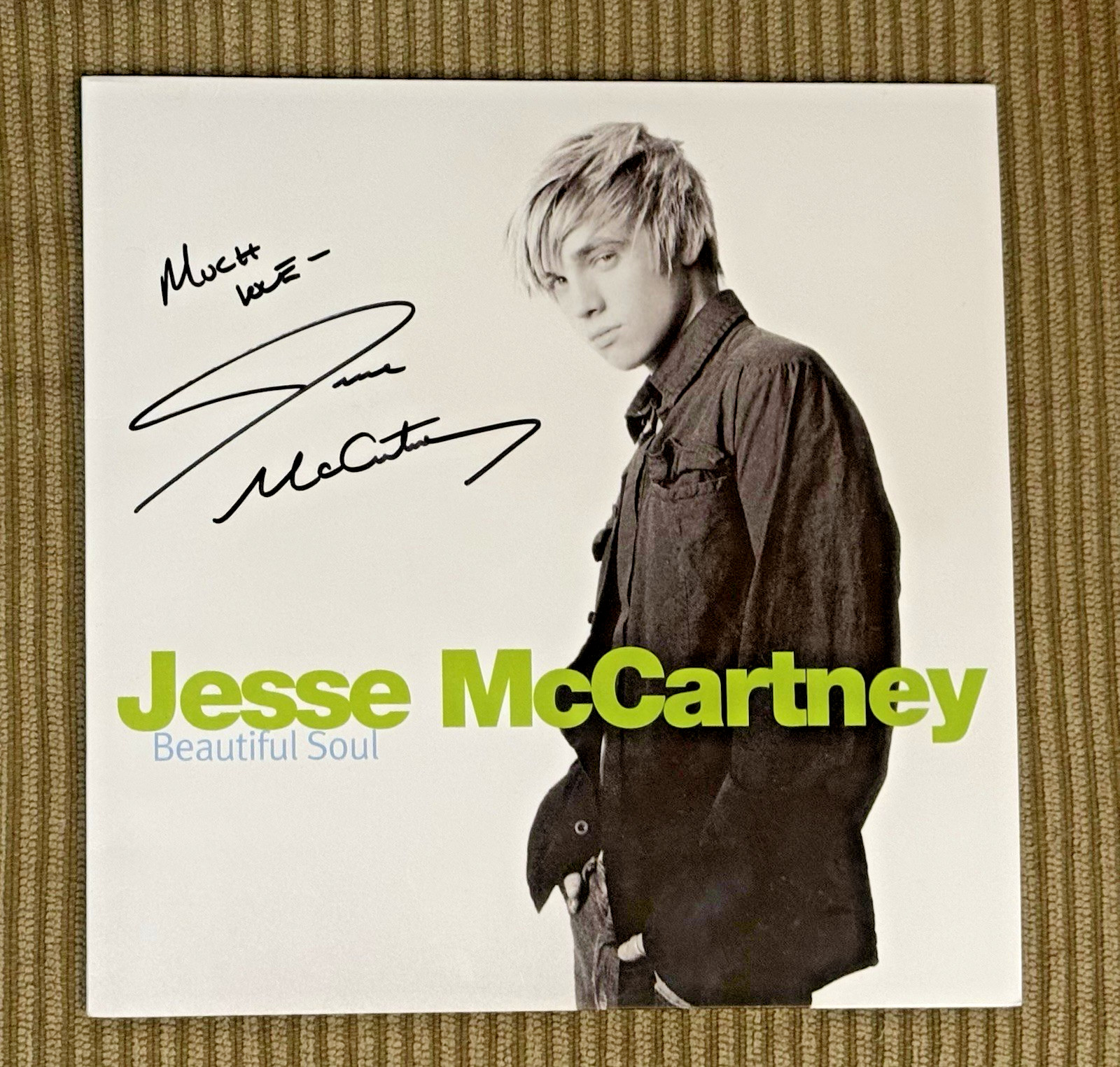 AUTOGRAPHED Beautiful Soul (Limited Blue Marble Vinyl) SIGNED Jesse McCartney