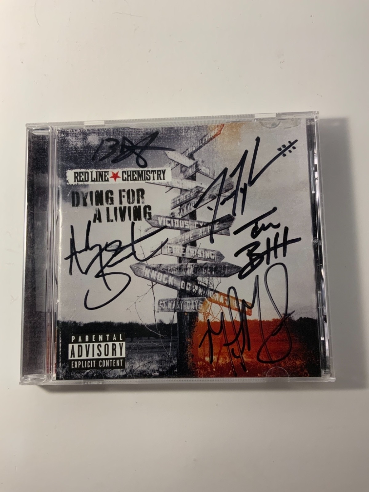 RARE signed red line chemistry- CASE ONLY -NO CD-autographed
