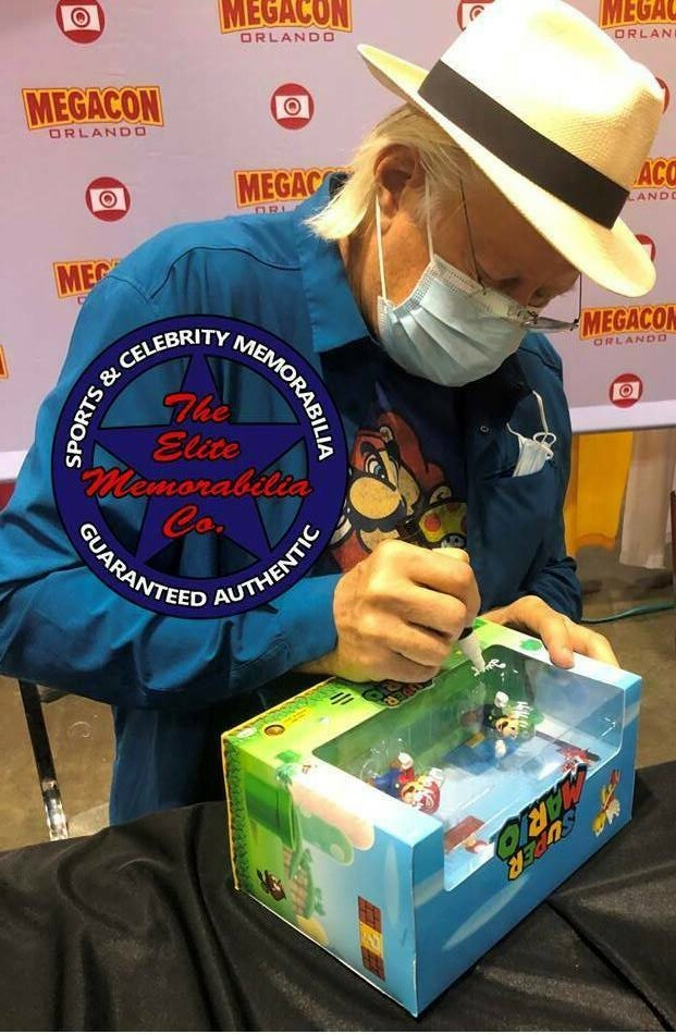 CHARLES MARTINET SIGNED MARIO & LUIGI JAKKS FIGURE SUPER MARIO PROOF JSA COA