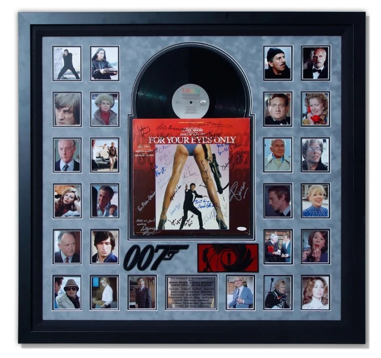 James Bond “For Your Eyes Only” Cast Signed Album – Roger Moore 007 Autograph