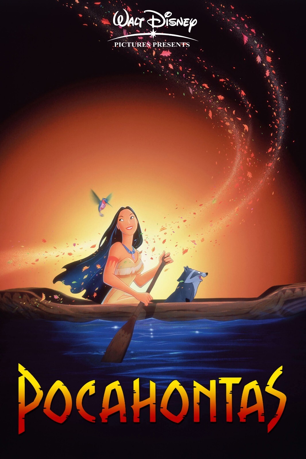 1995 Walt Disney Pocahontas Movie Poster 11X17 John Smith Meeko Thomas 🛶🍿